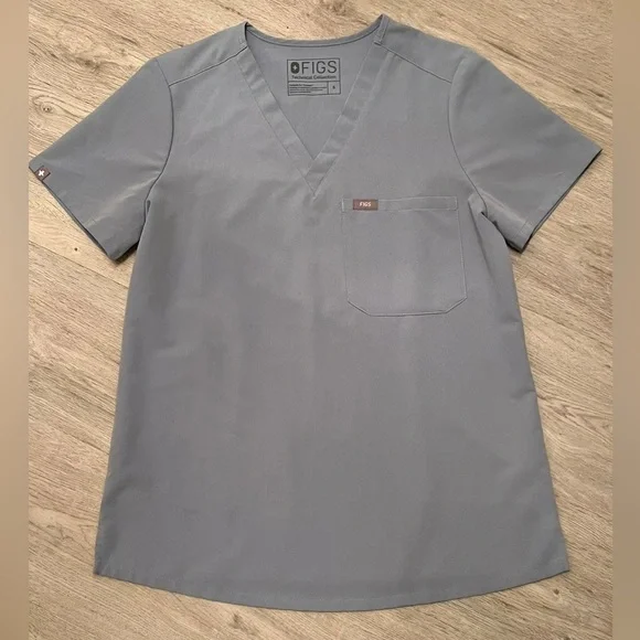 Figs Dusty Blue Catarina Scrub Top - Picture 9 of 9